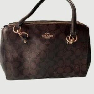 Coach Etta Carryall Signature Cross-grain Shoulder bag with strap F77881
